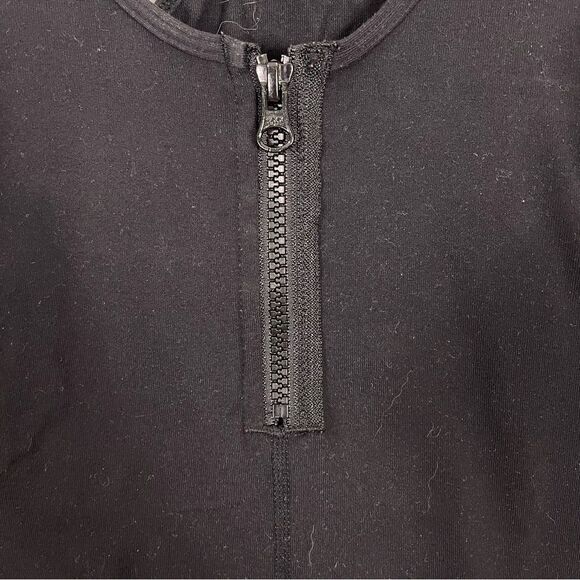 Lululemon Black Zip Up Racerback Tank Top - Picture 3 of 4